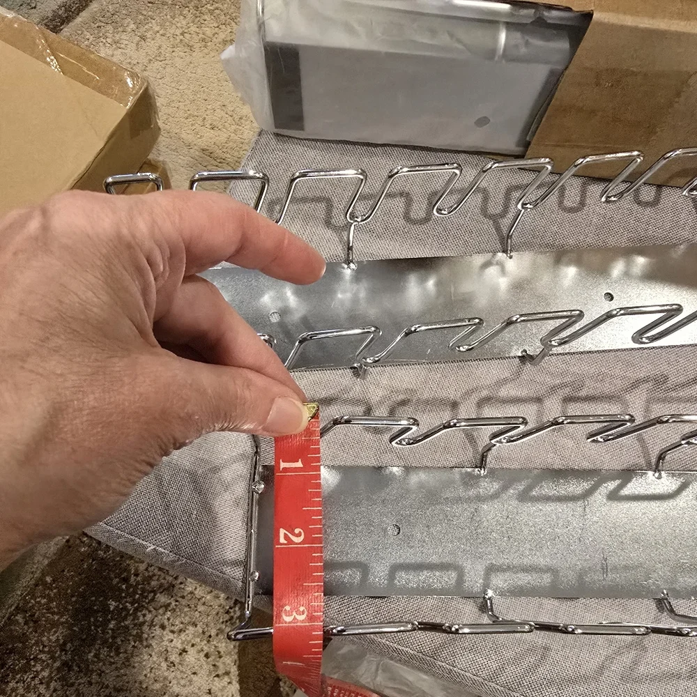 2 Piece Baseball Hat Rack Silver.  2 Sets Available, Price Is For 1 Set Of 2.